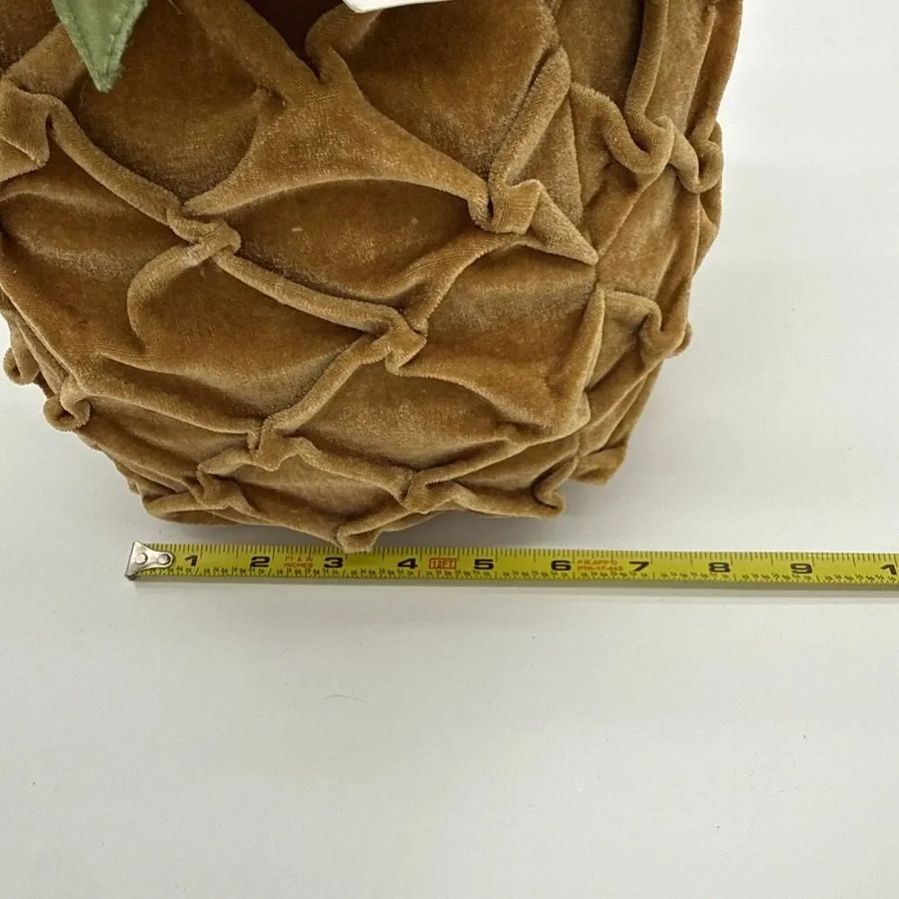 MWW Market Pineapple Plush Throw Pillow Fruit Tropical Velvet Velour